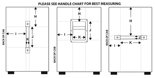 [Diagram of sloped side handle dimensions]