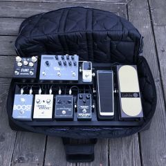 Photo of Board Shaped Clamshell Gig Bag Open